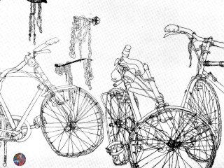 Posteggio  (Parking Lot ) - cm. 50x70 - Incisione (Etching)